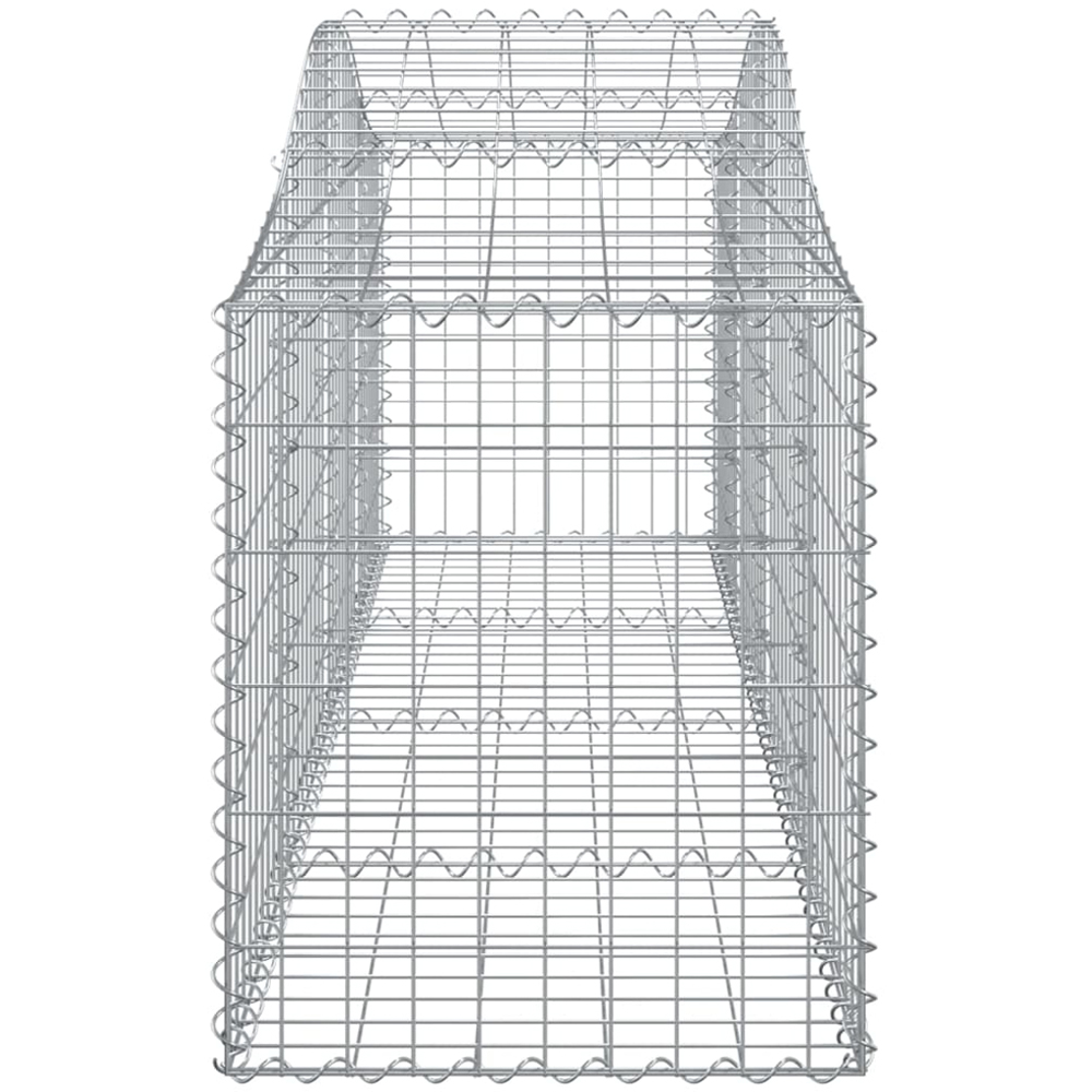 vidaXL Silver Galvanised Iron Gabion Basket 200 x 50 x 60/80cm 8 Pack Image 3