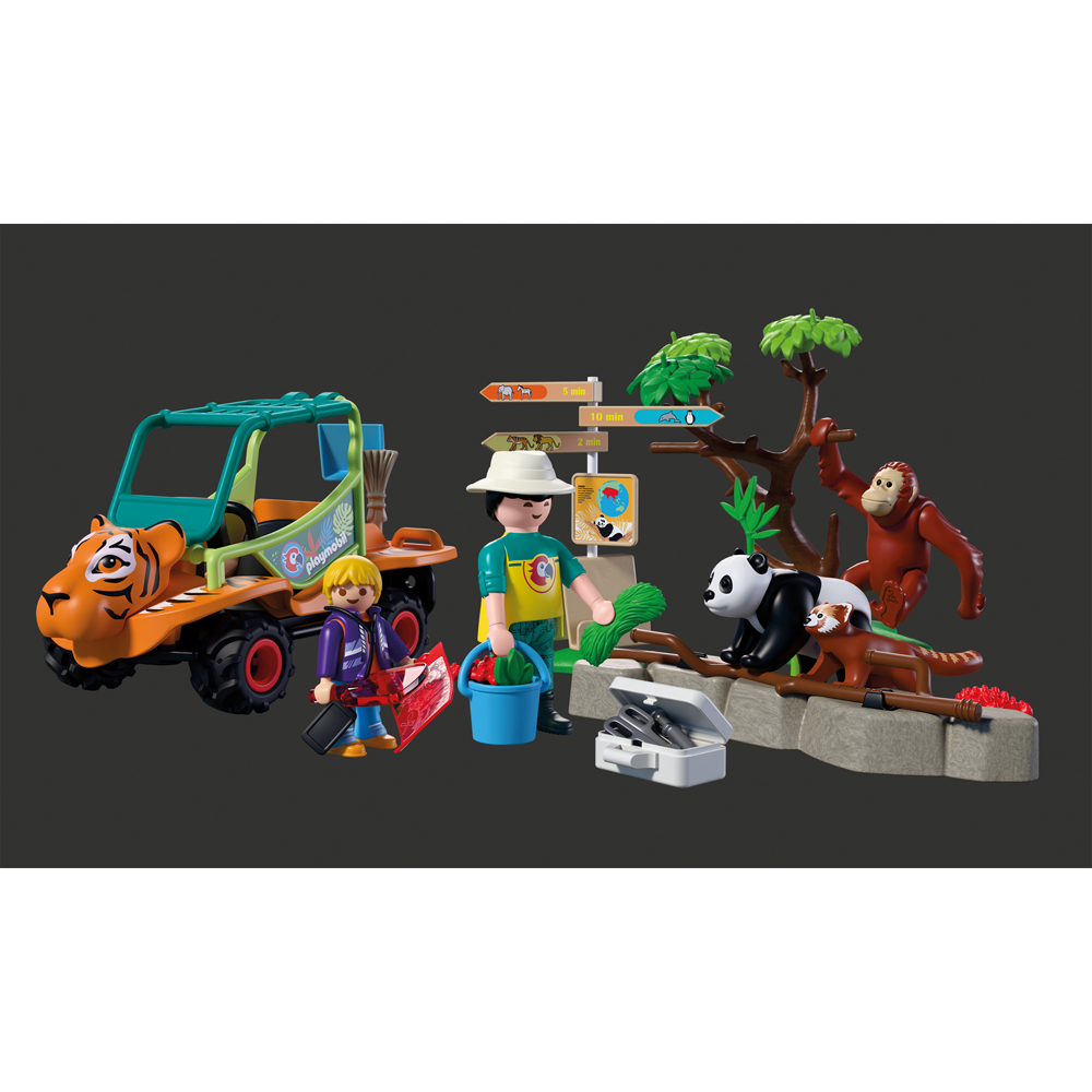 Playmobil Zoo Caretaker with Vehicle Playset Image 4