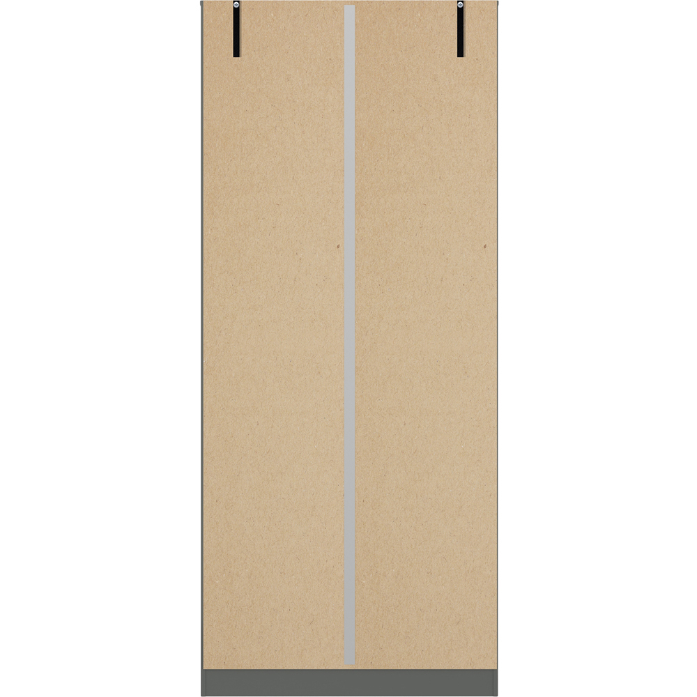 Seconique Denver 2 Door Grey Gloss Wardrobe Image 6