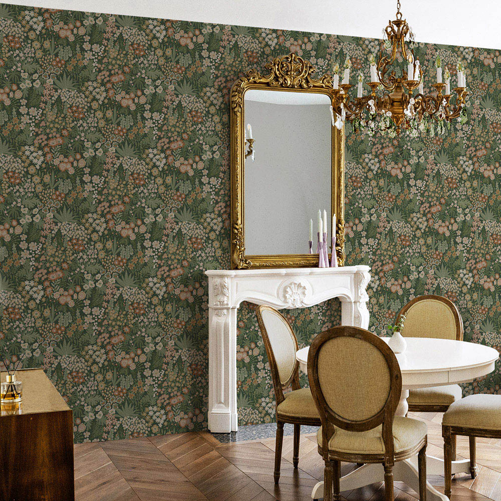 Holden Decor Everbloom Emerald Green Wallpaper Image 3