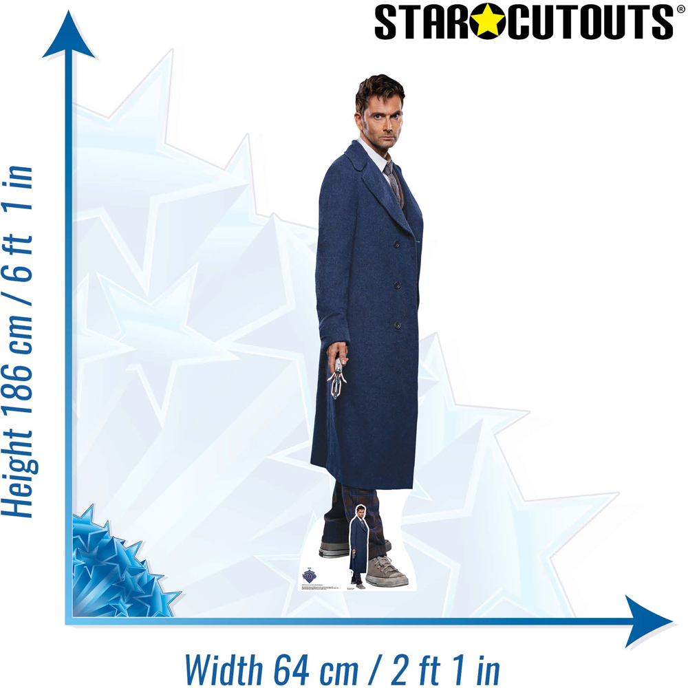 Star Cutouts 14th Doctor Who Sideways Whoniverse David Tennant Cutout 6.1ft Image 6
