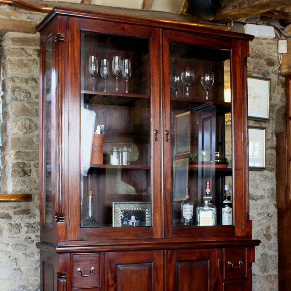 Baumhaus La Roque 2 Shelf Mahogany Hutch Dresser Top Image 3