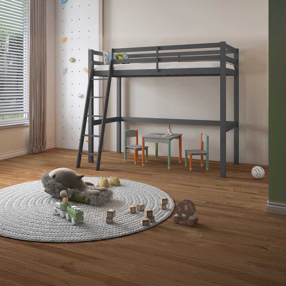 Loft24 Alpi2 Single Grey High Sleeper Bed Image 7