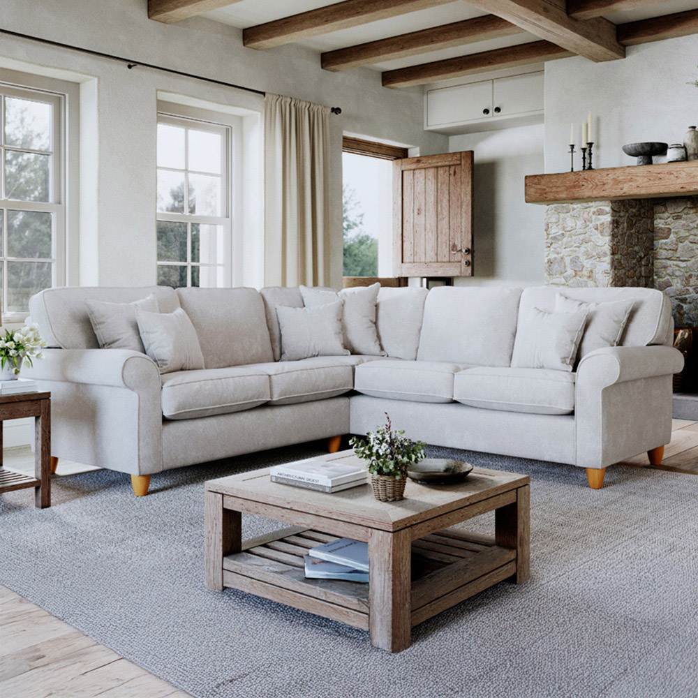 Sinatra 4 Seater Glory Pearl Left Hand Corner Sofa Image 1