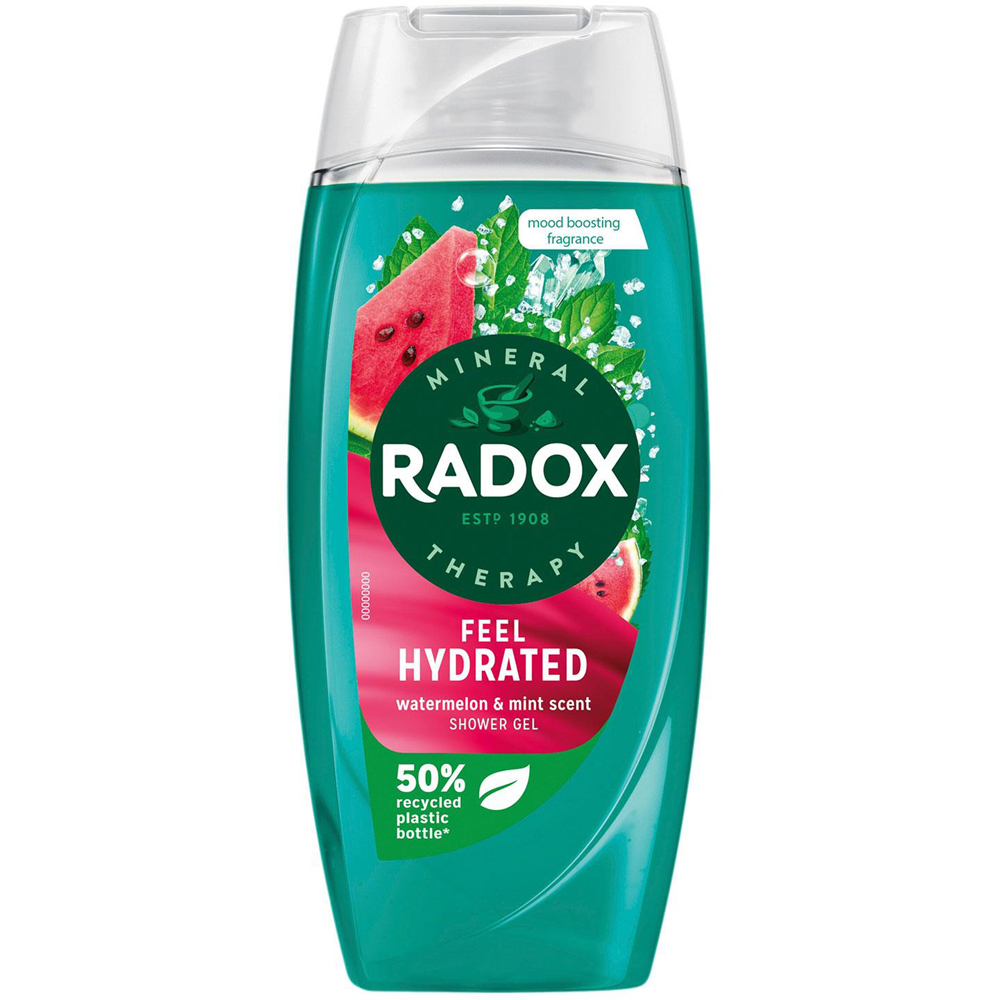 Radox Mineral Therapy Watermelon and Mint Scent Shower Gel Feel Hydrated 225ml 12 Pack Image 2