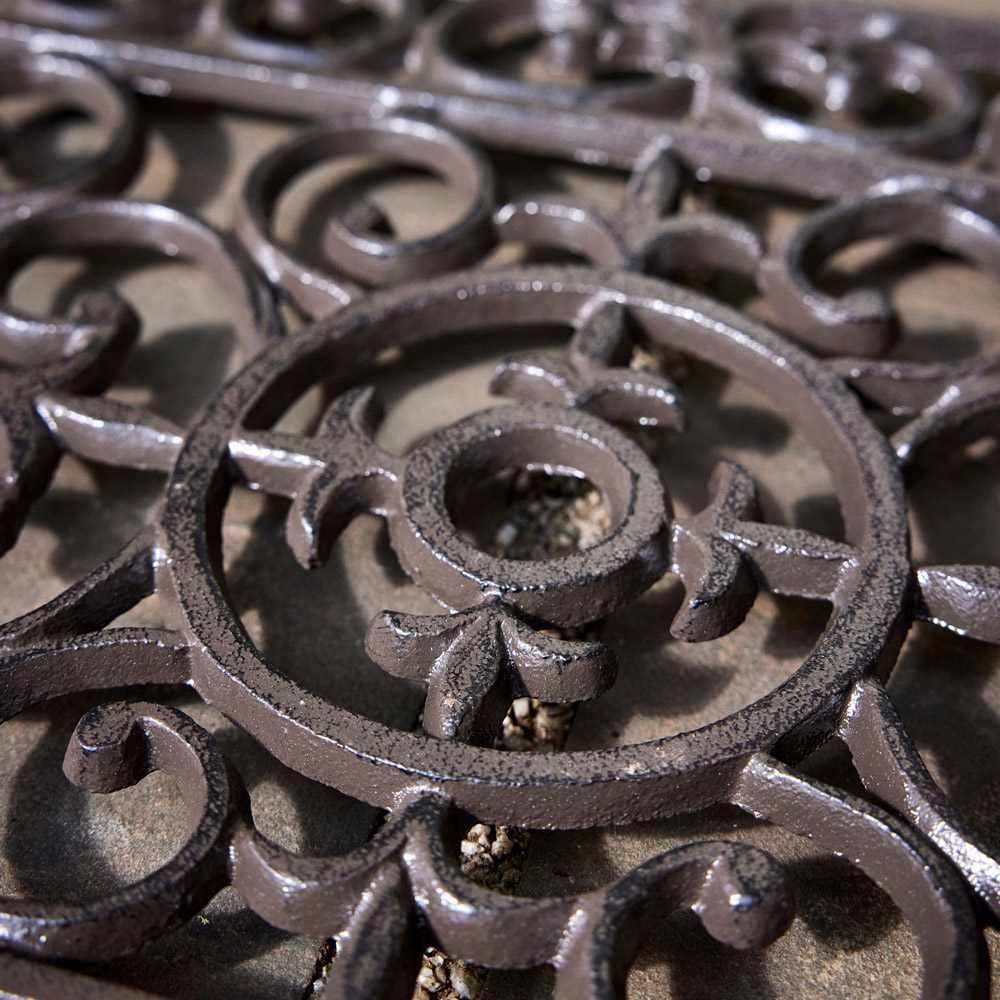 Dibor Ornate Cast Iron Door Mat 35 x 56cm Image 4