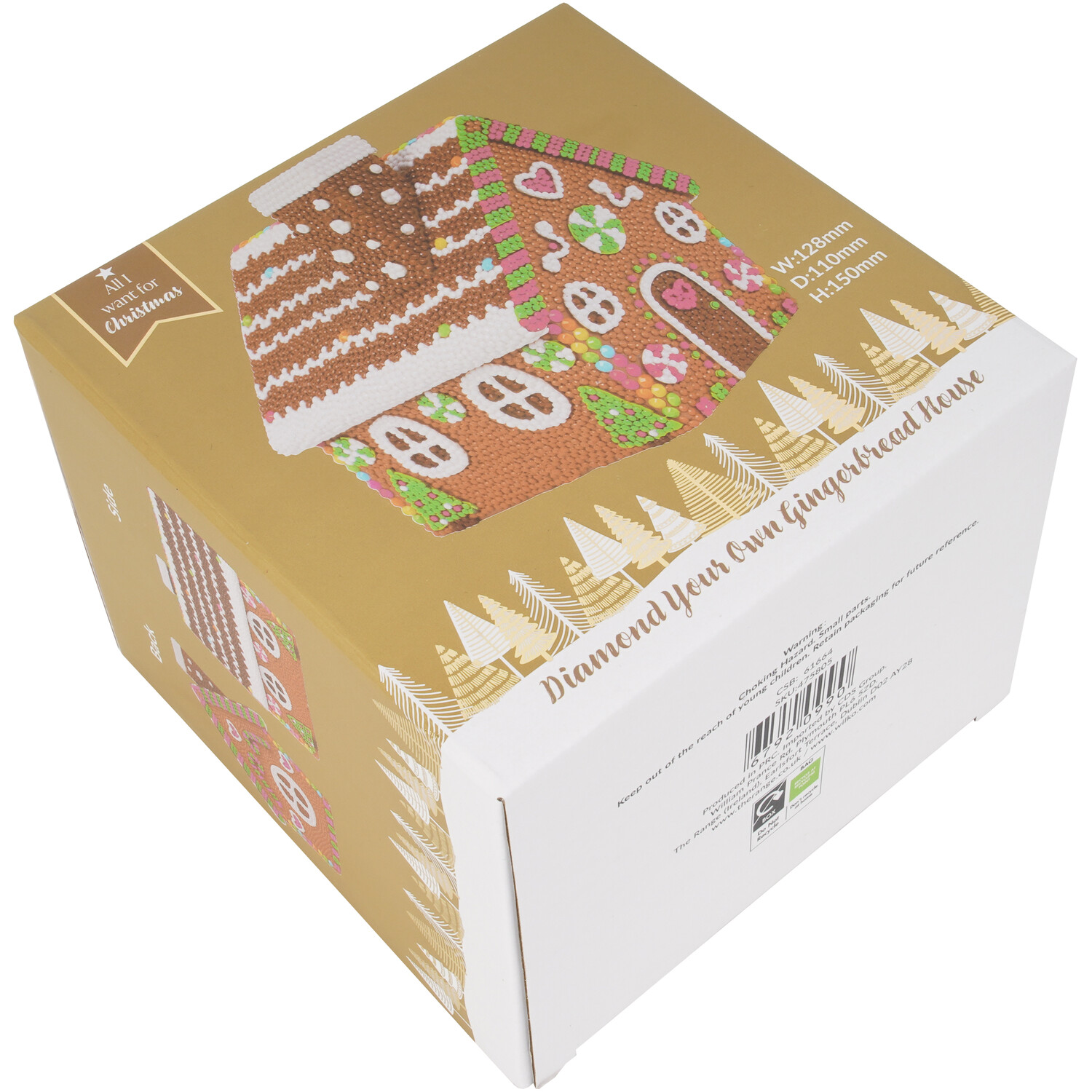 Diamond Your Own Gingerbread House Kit Brown Image 3