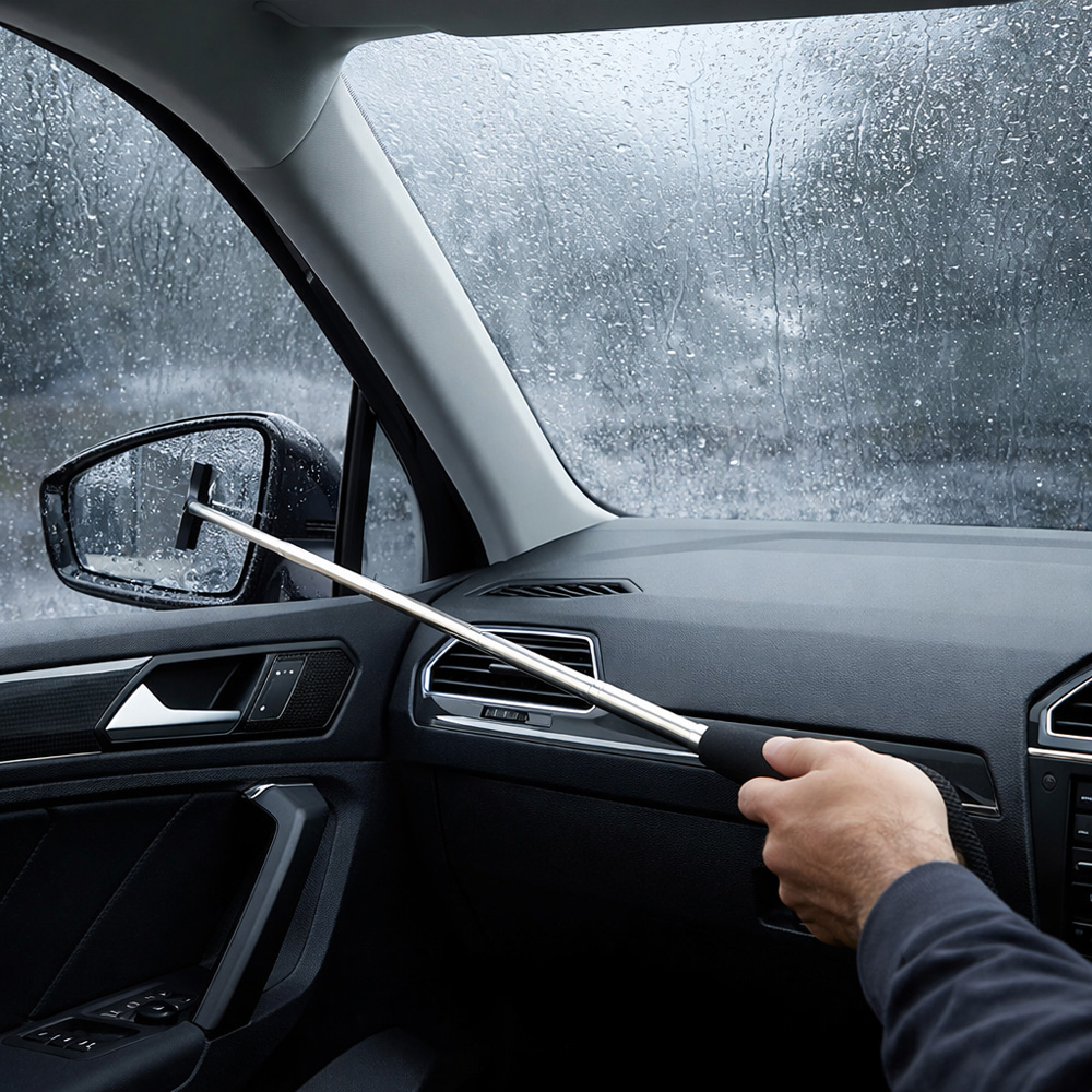 Avilo Telescopic Extendable Car Mirror Squeegee with Flexible Rubber Head Image 2