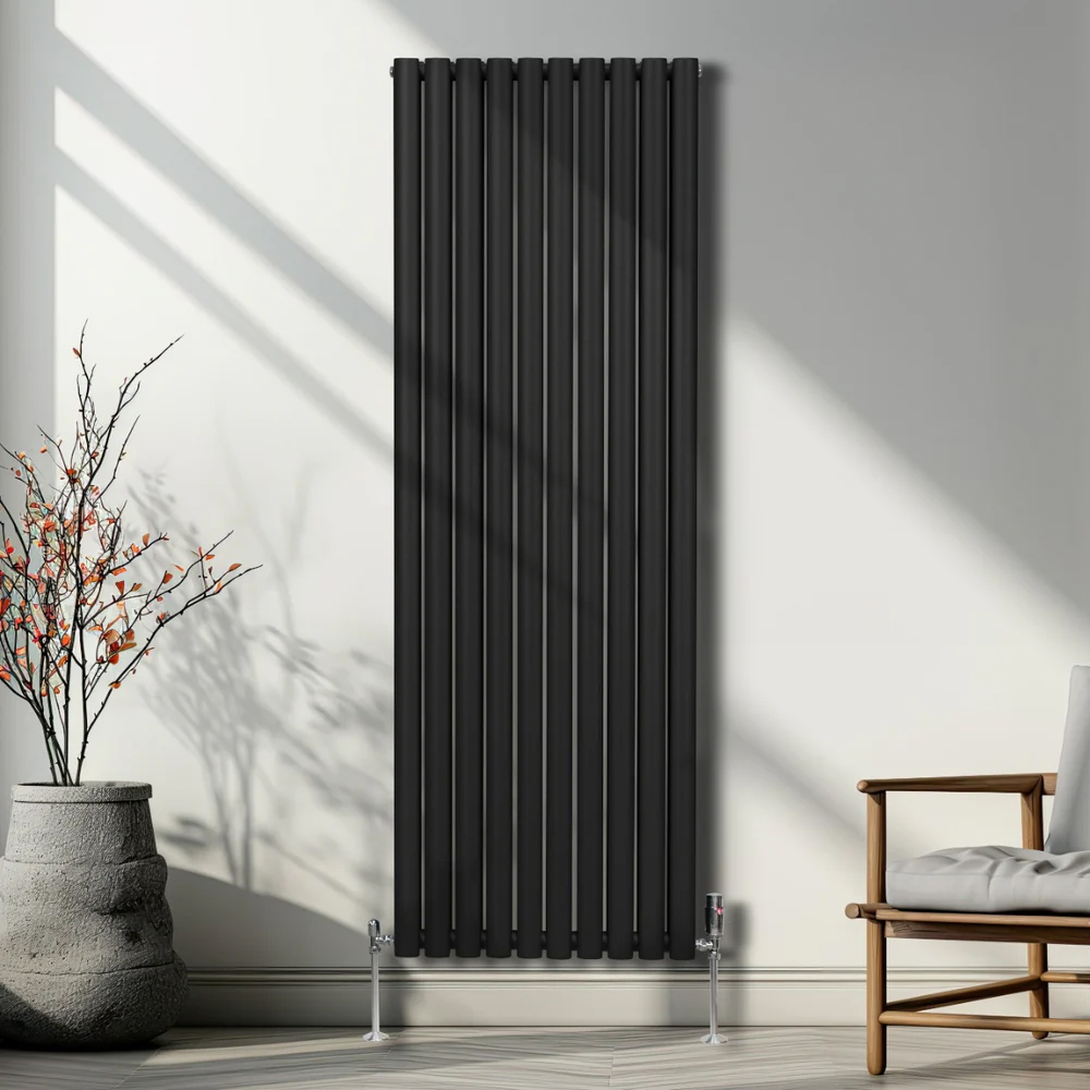 Monster Shop 8026BTU Black Oval Column Radiator and Valves 1800 x 600mm Image 5