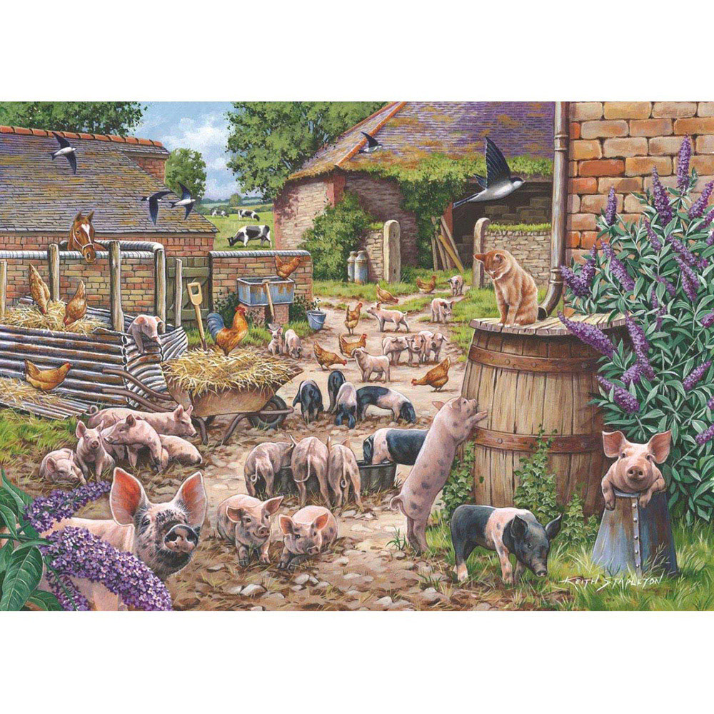 The House of Puzzles Piglet Pandemonium 250 Piece Jigsaw Puzzle Image