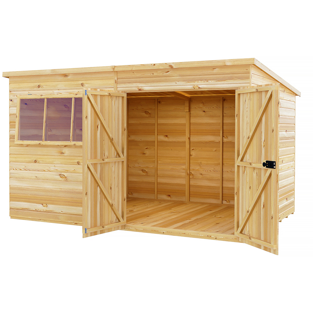 Shire 12 x 8ft Ranger Pent Shed Image 1