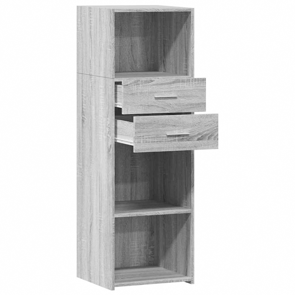 vidaXL 2 Drawer 3 Shelf Grey Sonoma Highboard Image 7
