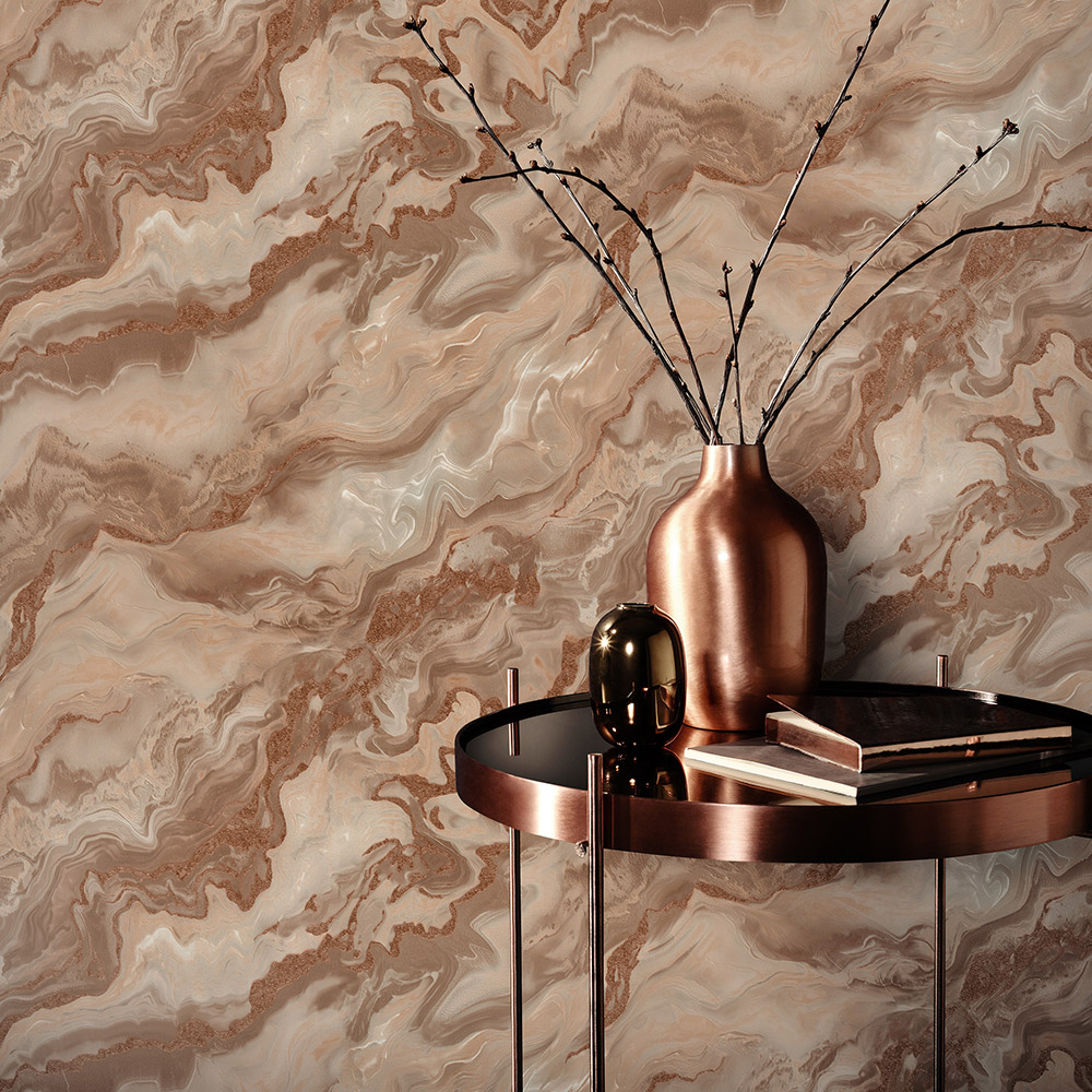 Elle Decoration Mystic Spell Brown Vinyl Wallpaper by Erismann Image 4