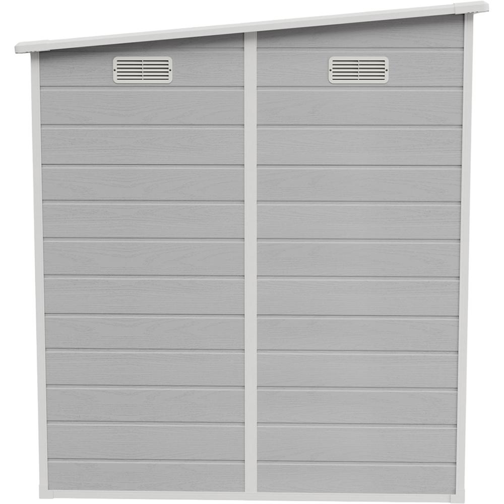 Living and Home 6 x 6ft Plastic Pent Garden Storage Shed with Floor Image 3