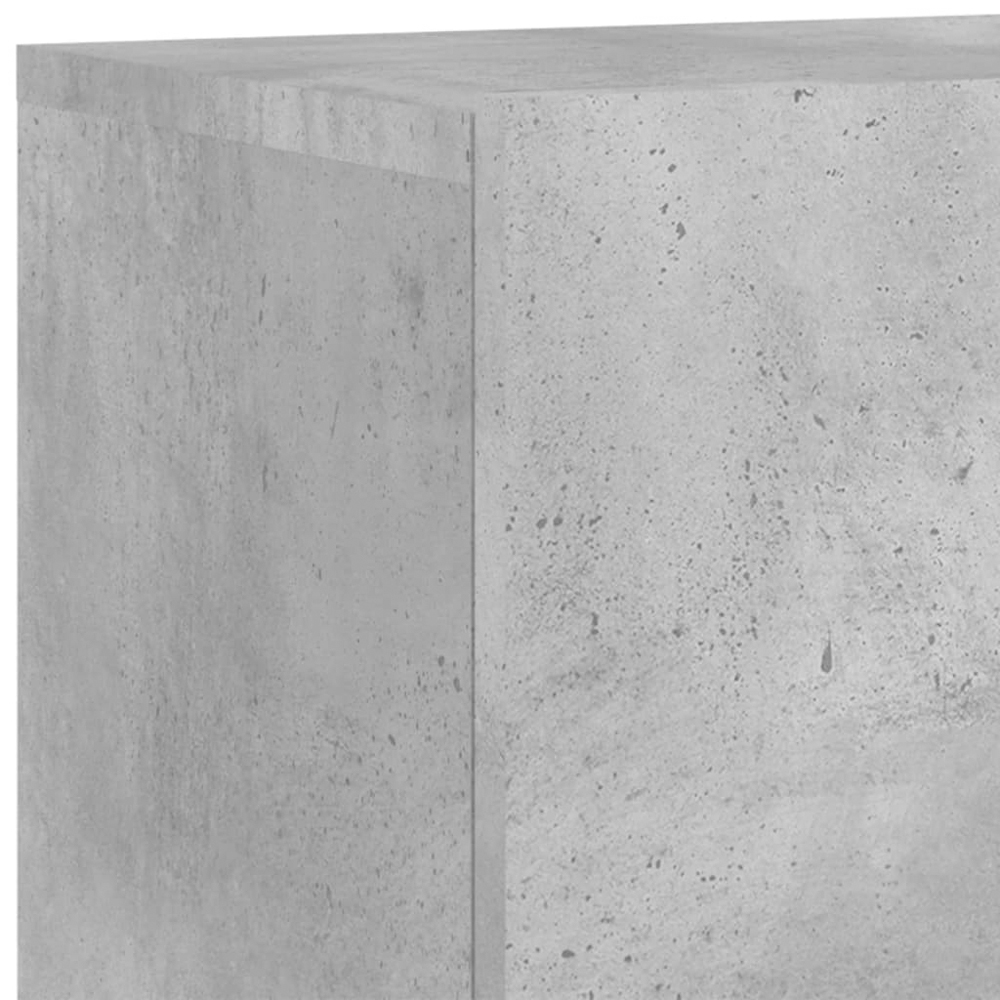 vidaXL 2 Door Concrete Grey Wall Mounted TV Cabinet Image 9