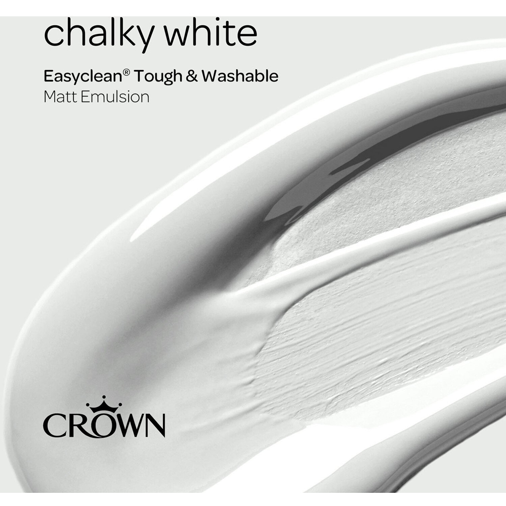 Crown Easyclean Chalky White Matt Emulsion Multisurface Paint 2.5L Image 7