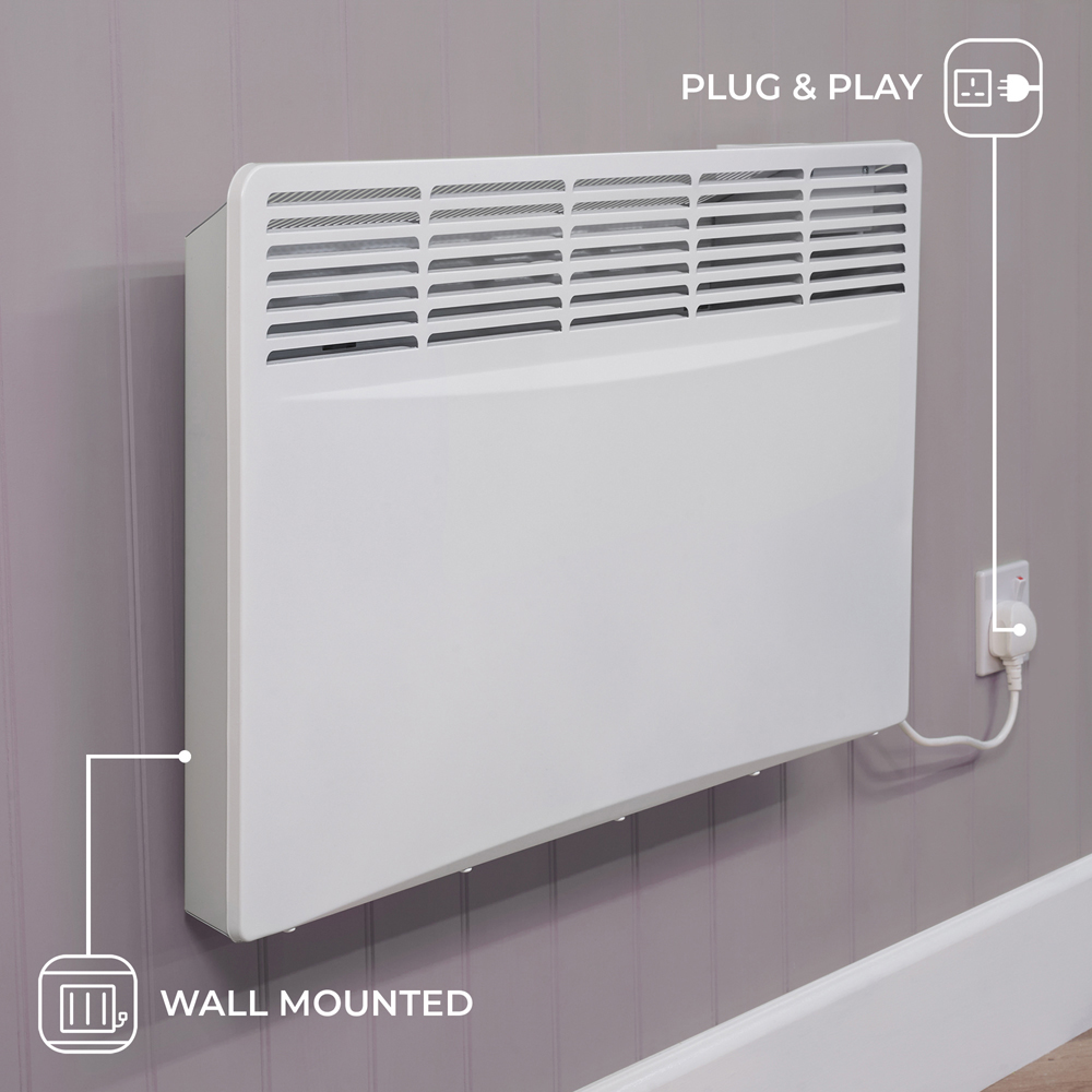 Adam Amba White Electric Radiator 2000W Image 6