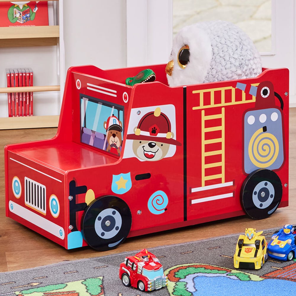 Liberty House Toys Kids Fire Engine Toy Box Image 1