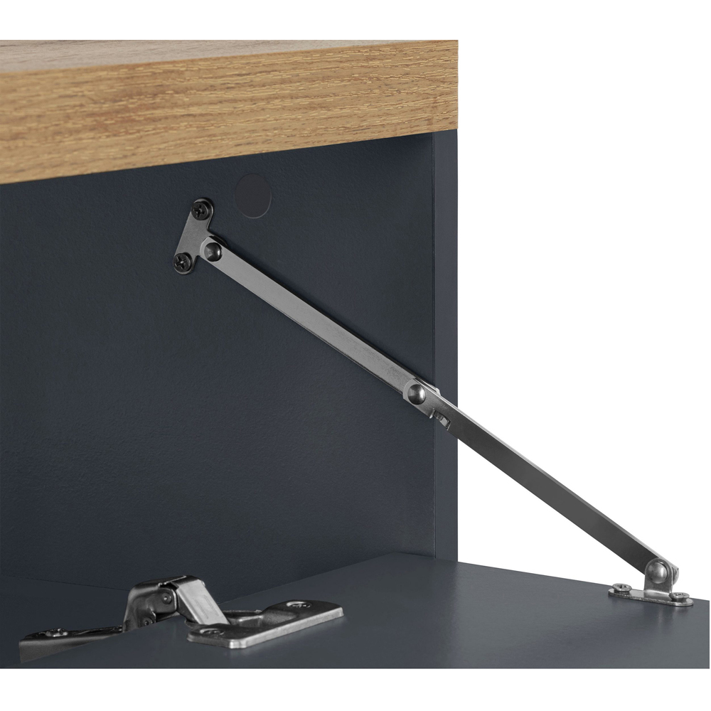 Loft24 Thessa Single Door Anthracite Oak Sink Cabinet Image 5