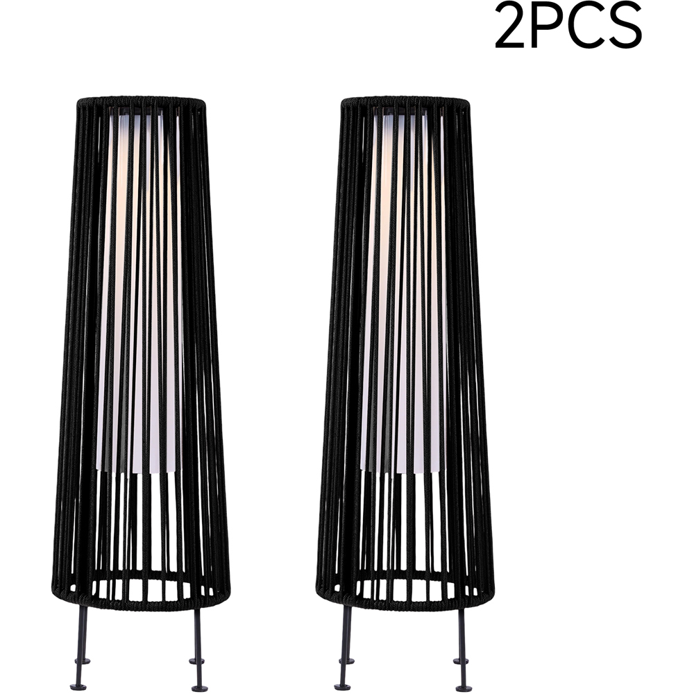 Living and Home Waterproof Solar LED Outdoor Floor Lamp Set of 2 Image 5