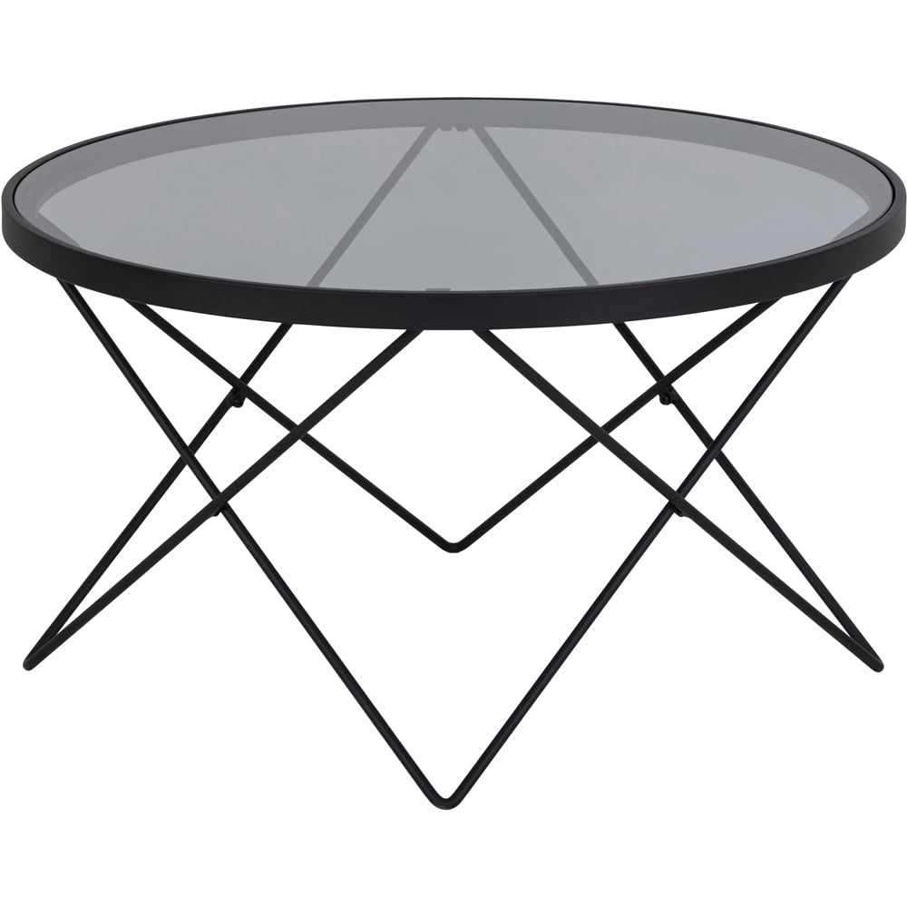 Florence Cuxton Black Smoked Glass Top Coffee Table Image 4