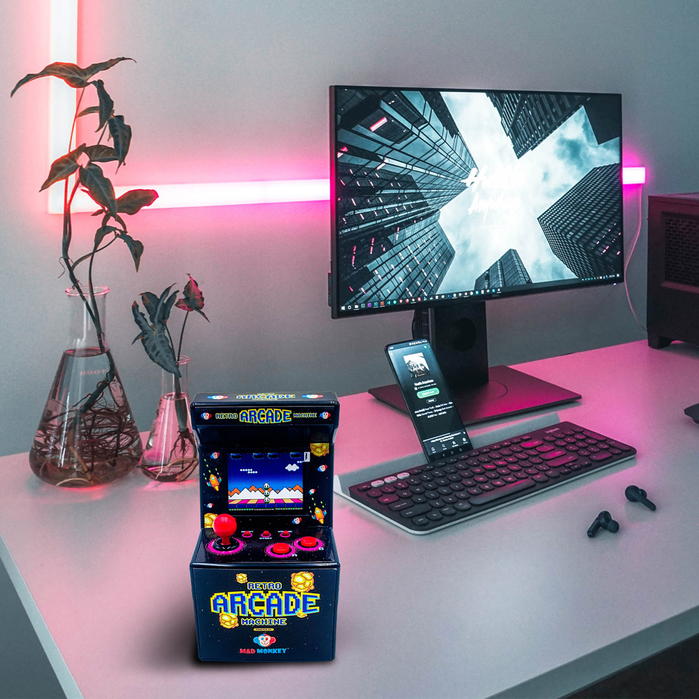 Mad Monkey 8-Bit Retro Mini Arcade Machine with 240 Games Image 2