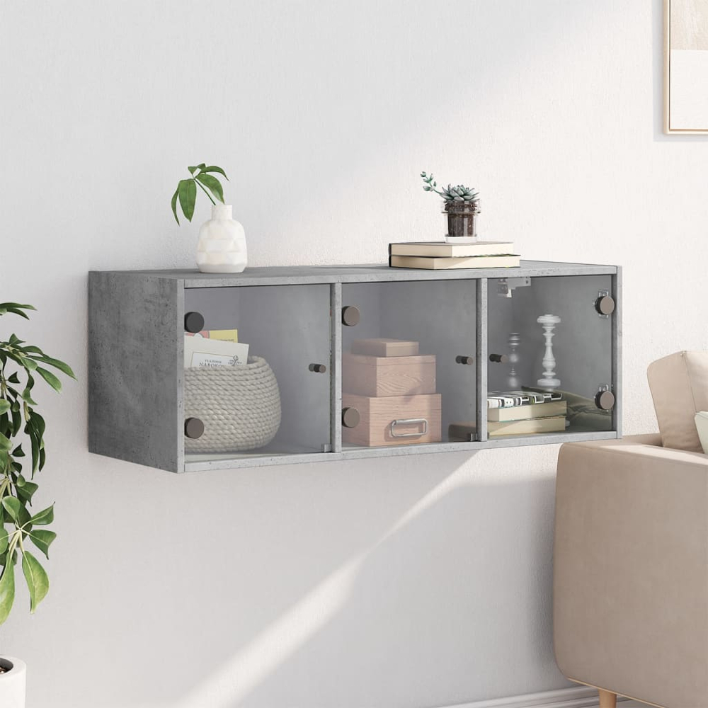vidaXL 3 Door Grey Sonoma Wall Cabinet Image 3
