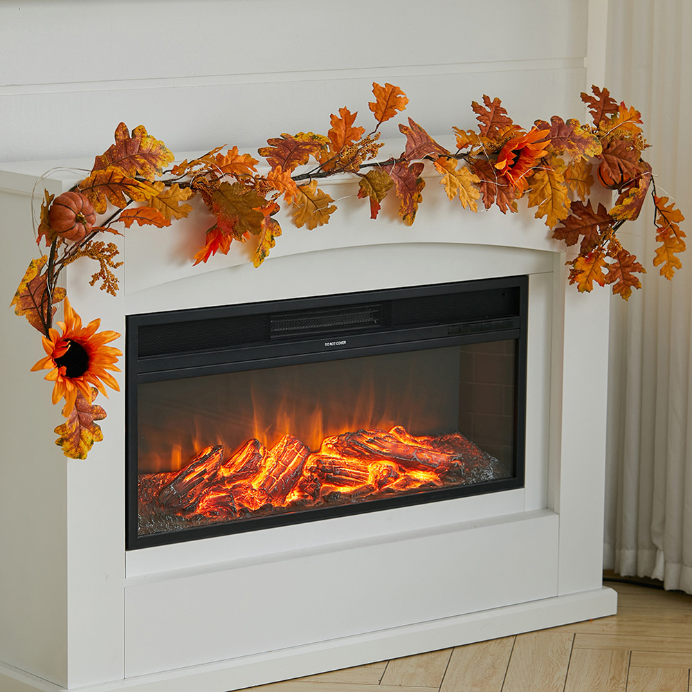 Living and Home LED Garland with Sunflower and Pumpkins 180cm Image 2