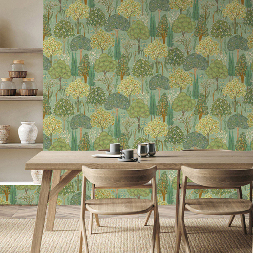 Esselle Home Persian Oasis Sage Green Wallpaper Image 4