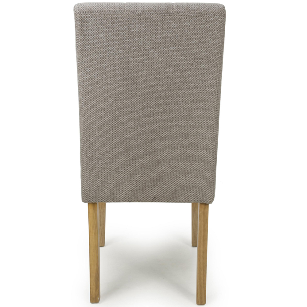 Portland Harlow Mocha Weave Walnut Legs Waffle Back Dining Chair Image 6
