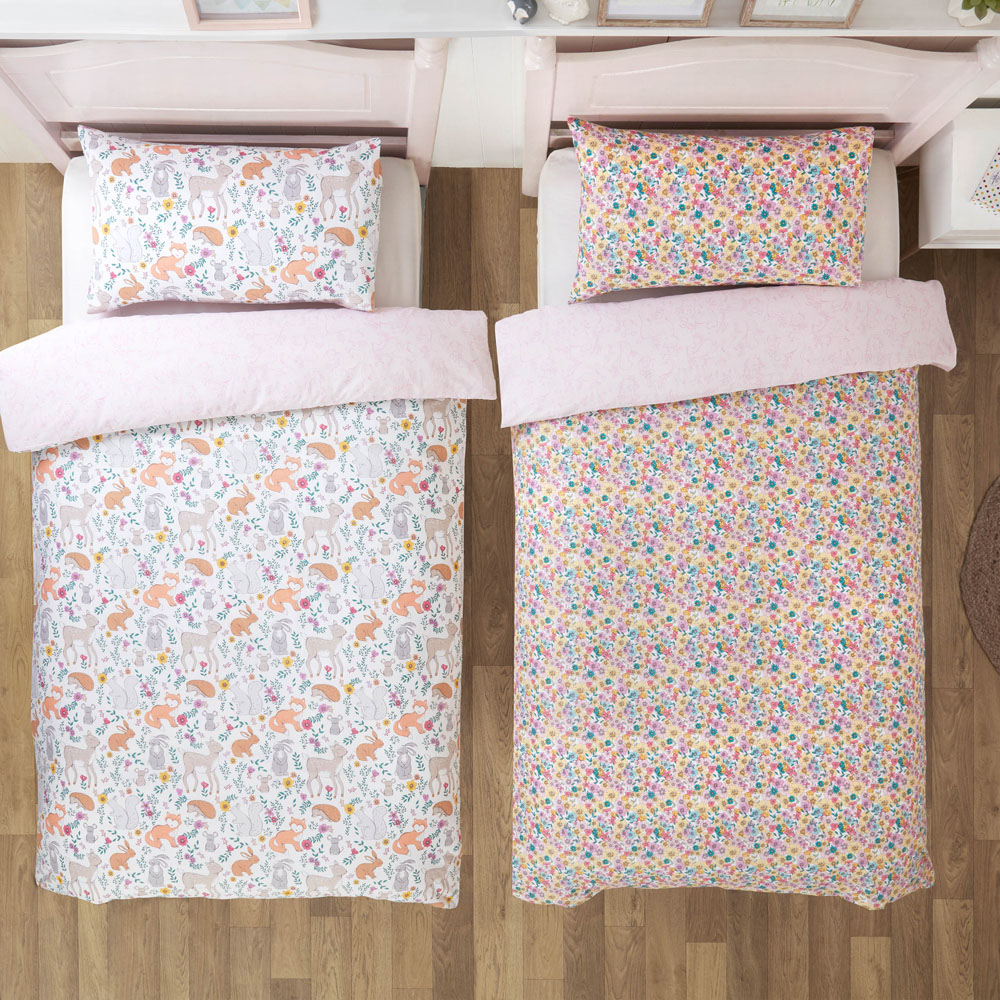 Smart Living Double Enchanted Animals Reversible Duvet Set 2 Pack Image 1