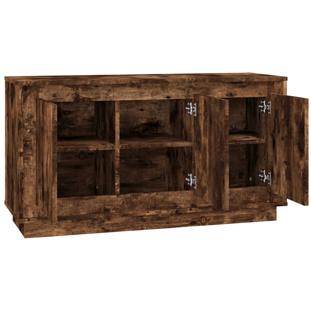 vidaXL 3 Door Smoked Oak Sideboard Image 6