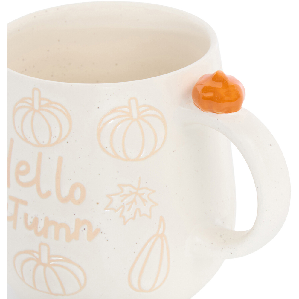 Autumn Pumpkin Handle Mug White Image 2