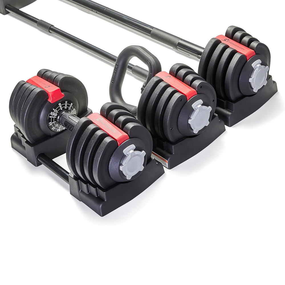 Strongology ELEMENT SET Adjustable Smart Barbell Dumbbell Kettlebell 2kg to 19kg Image 5