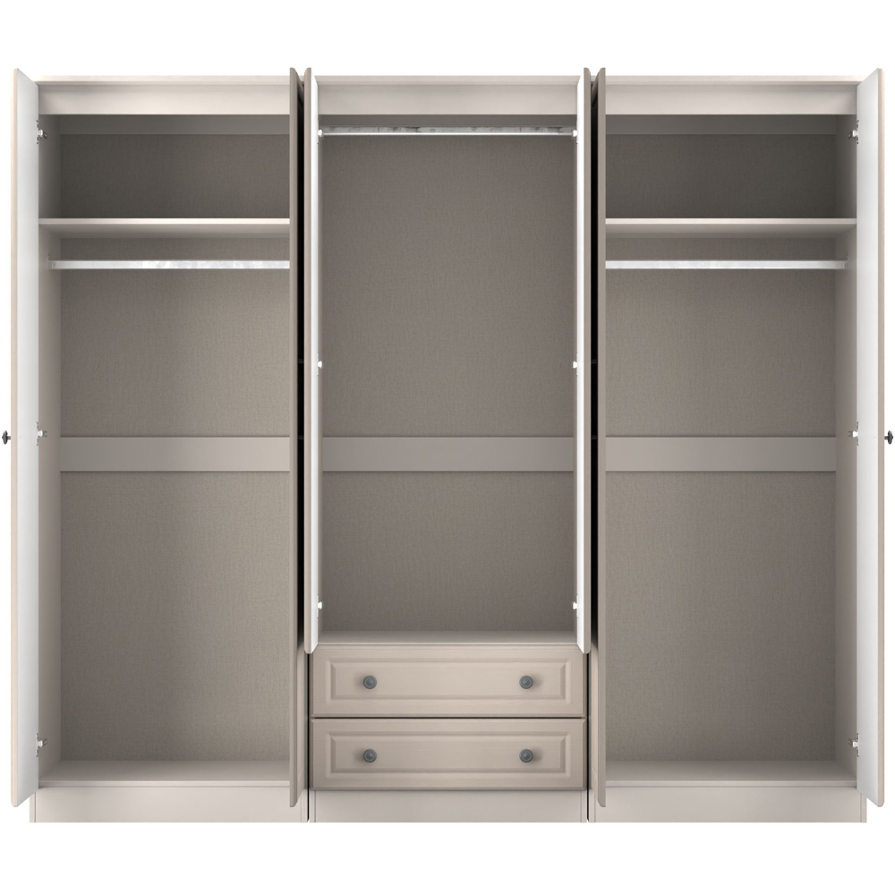 Crowndale Pembroke 6 Door 2 Drawer Kashmir Ash Wardrobe Ready Assembled Image 6