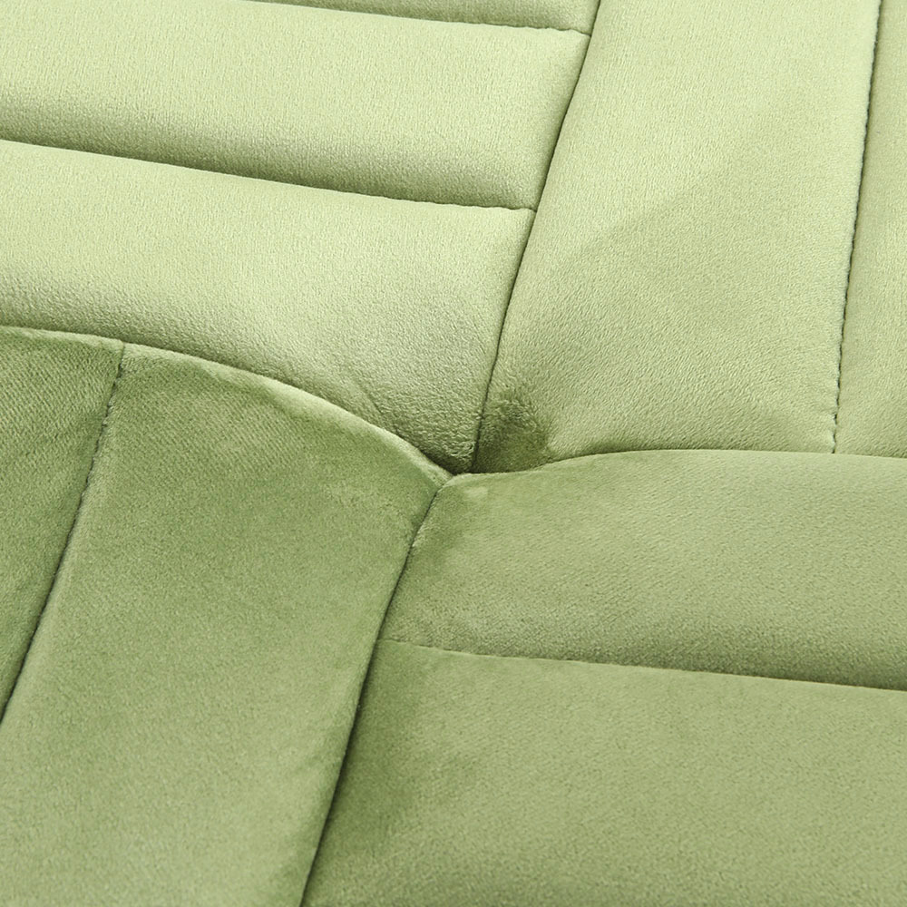 H&O Direct Green Velvet Upholstered Storage Ottoman Image 4