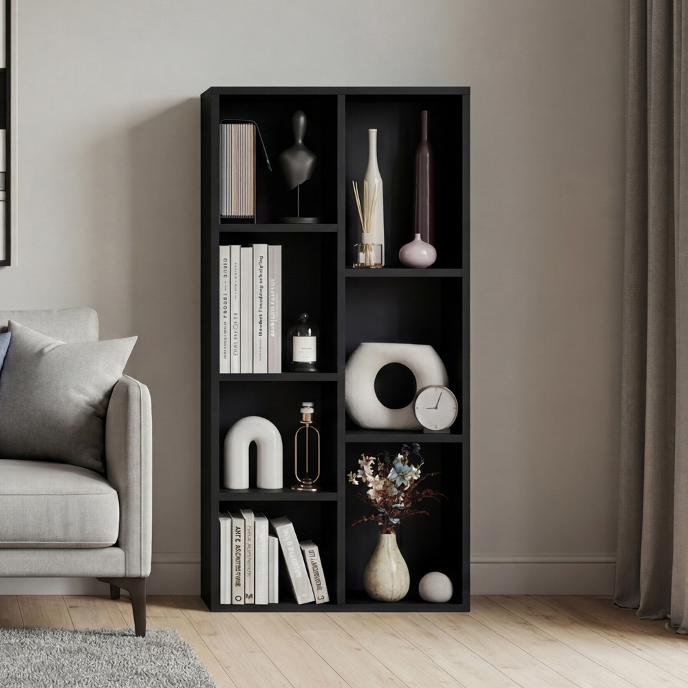 VIDA DESIGNS 7 Shelf Black Cube Storage Unit Image 3