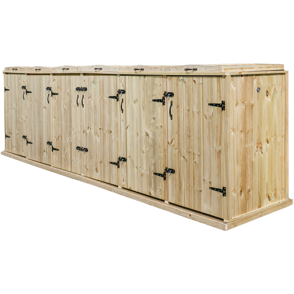The Garden Village Chatburn 360L Sextet Wheelie Bin Storage Image 1