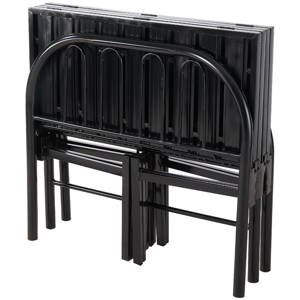 Living and Home Single Black Foldable Bed Frame Image 4
