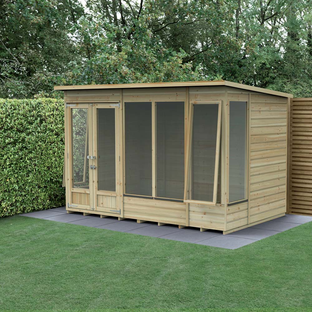 Forest Garden Beckwood 10 x 6ft 2 Opening Apex Summerhouse Image 5