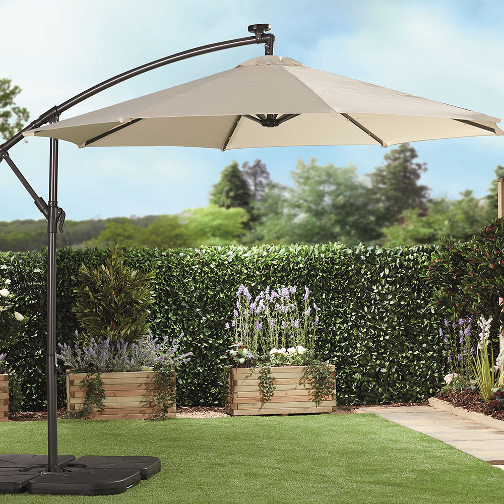 Garden Gear Cream Cantilever Parasol With Cover Image 2