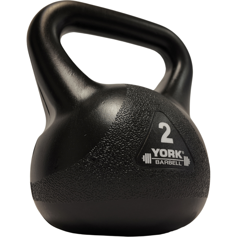 York Black Vinyl Kettlebell Set 3 Pack Image 5