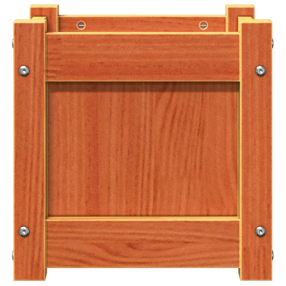 vidaXL Wax Brown Solid Pine Wood Garden Planter 31cm Image 4