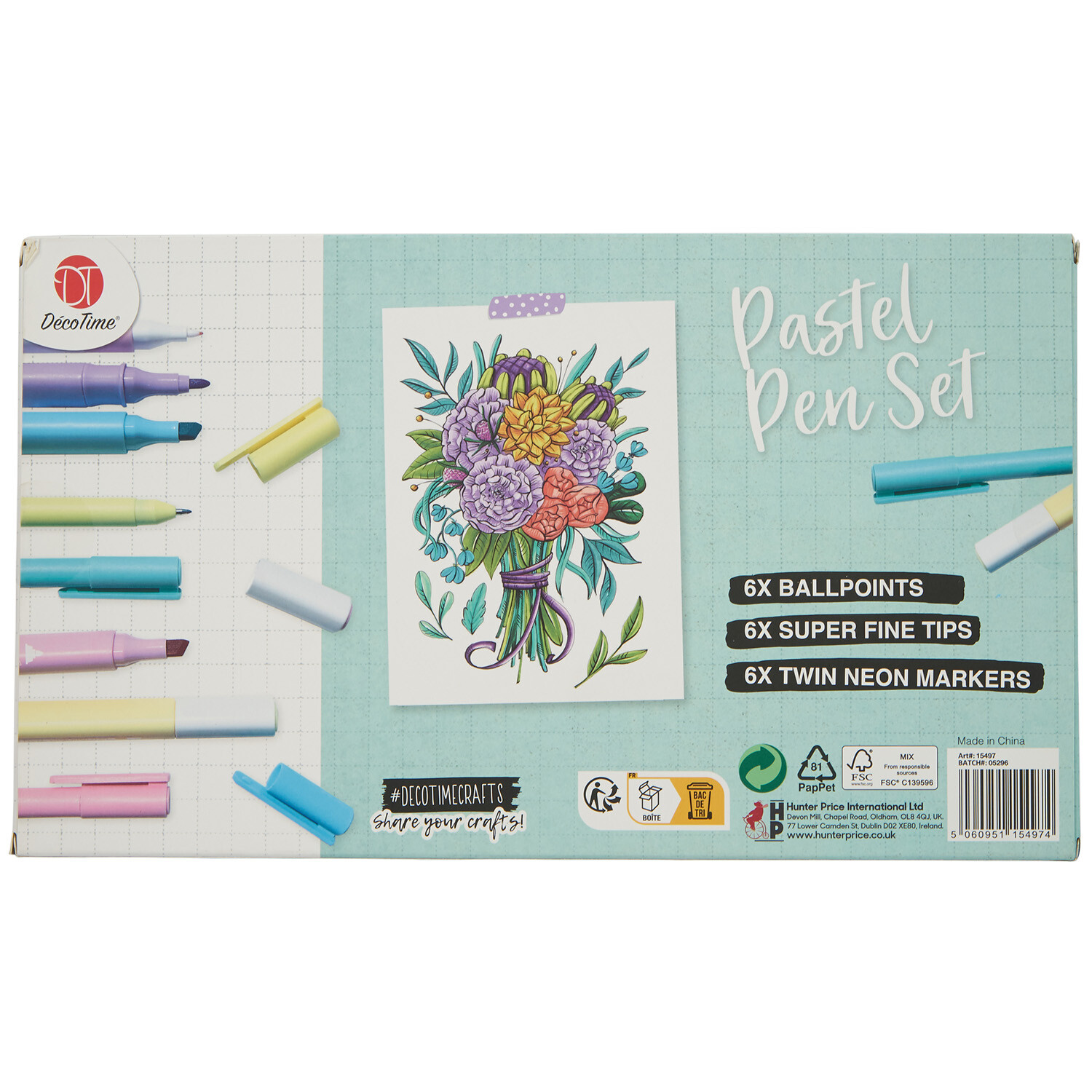 18 Piece Pastel Pen Set - Pastel Image 2
