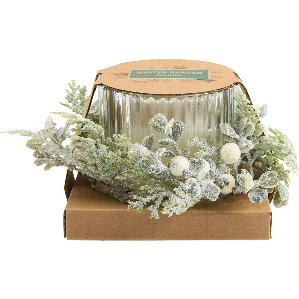 Winter Garden Candle with Floristry Image 2