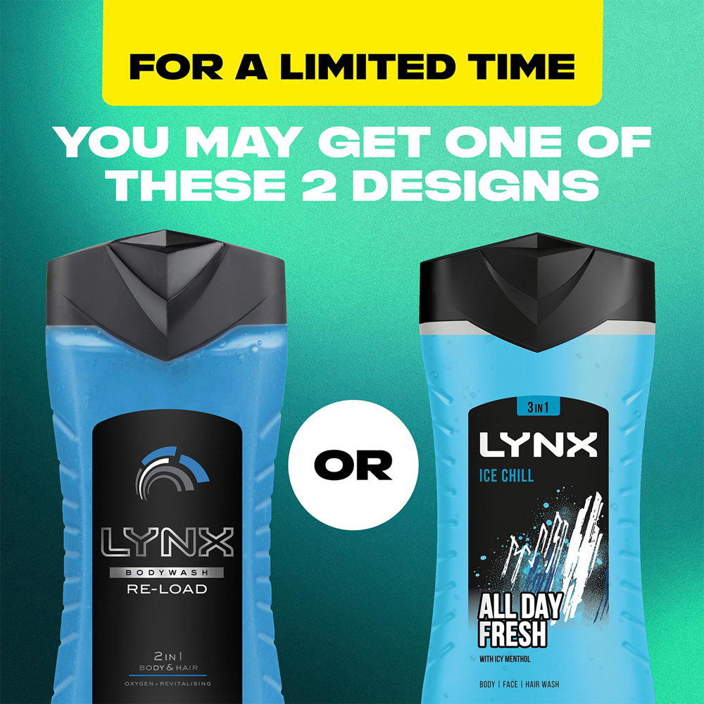 Lynx Ice Chill Iced Mint and Lemon Shower Gel 225ml 12 Pack Image 7