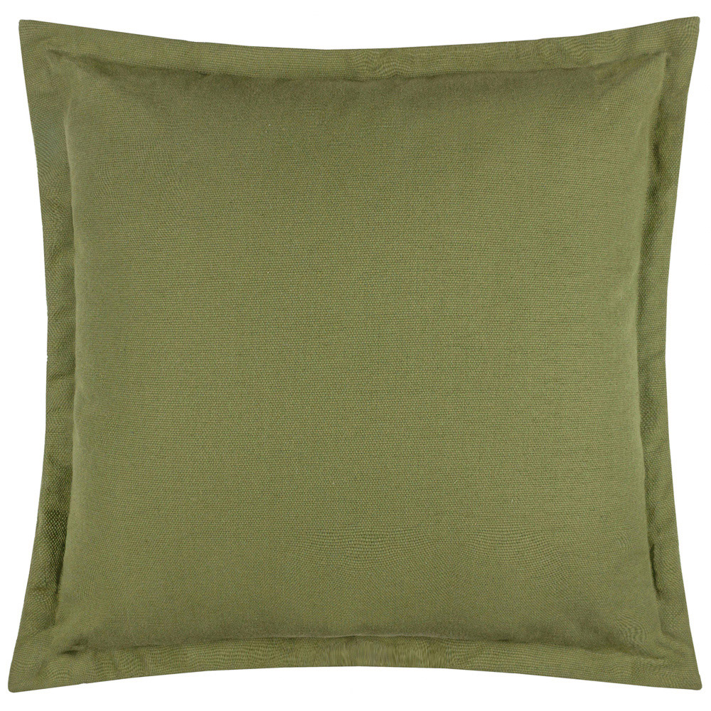 Yard Holmfirth Green Plain Cotton Canvas Cushion 45 x 45cm Image 1
