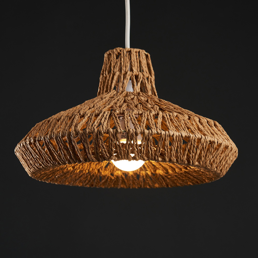 ValueLights Hamilton Natural Woven Easy Fit Pendant Light Lamp Shade Image 4