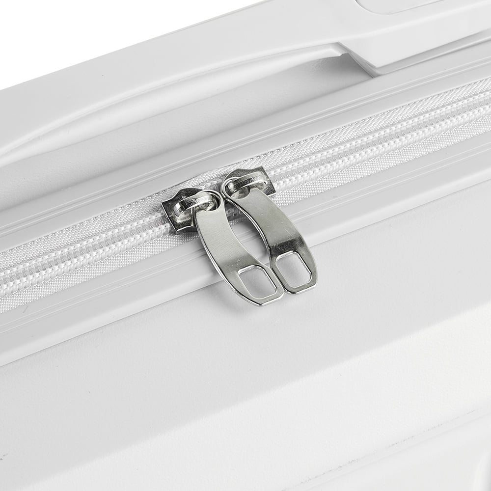 Living and Home White Portable Hard Shell Handheld Cosmetic Travel Case 28cm Image 5