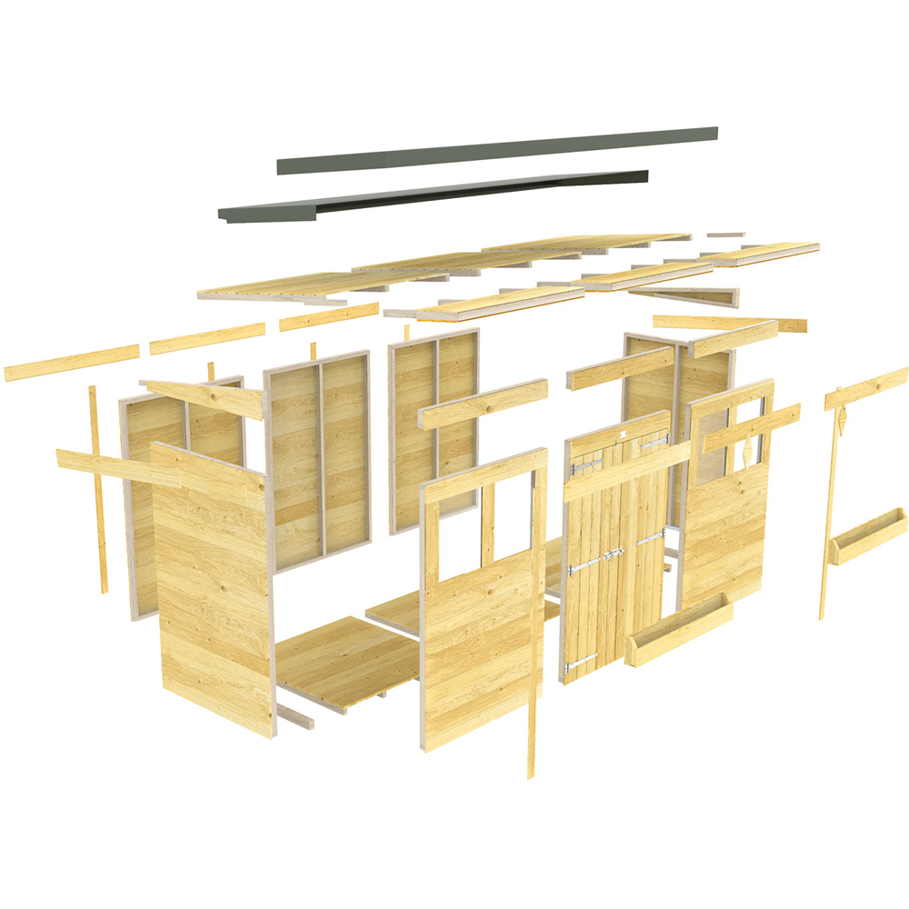 DIY Sheds 10 x 6ft Tongue and Groove Timber Pent Summer Garden Shed Image 3